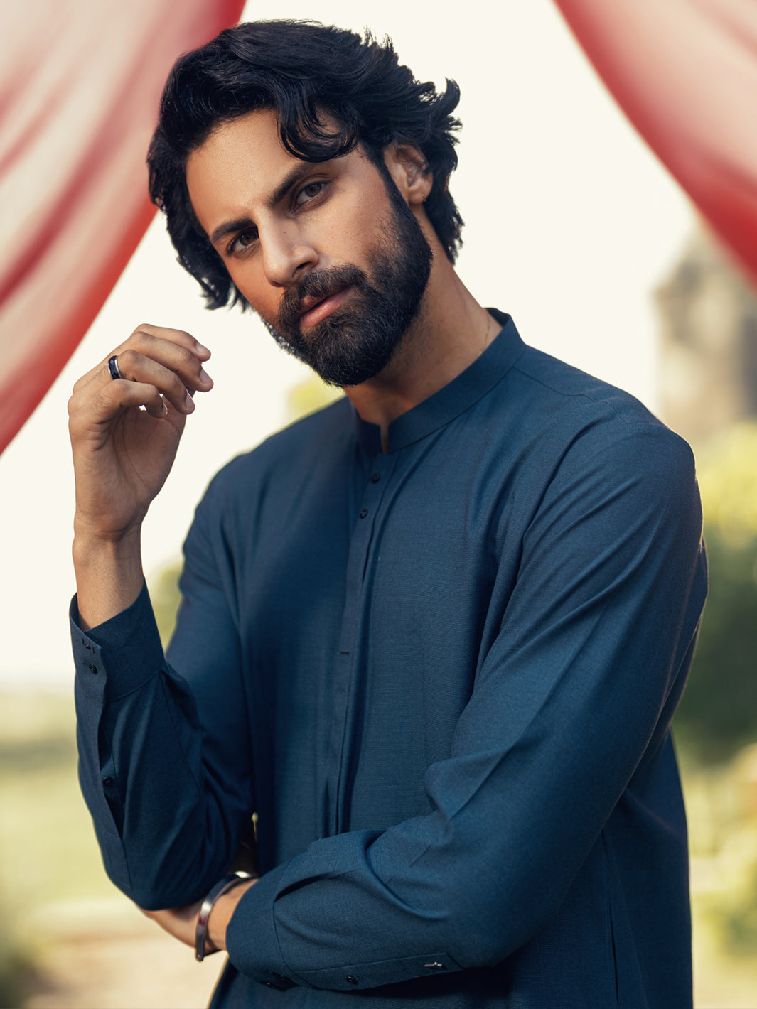 Teal Cut & Sew Kameez Shalwar - AL-KS-3175