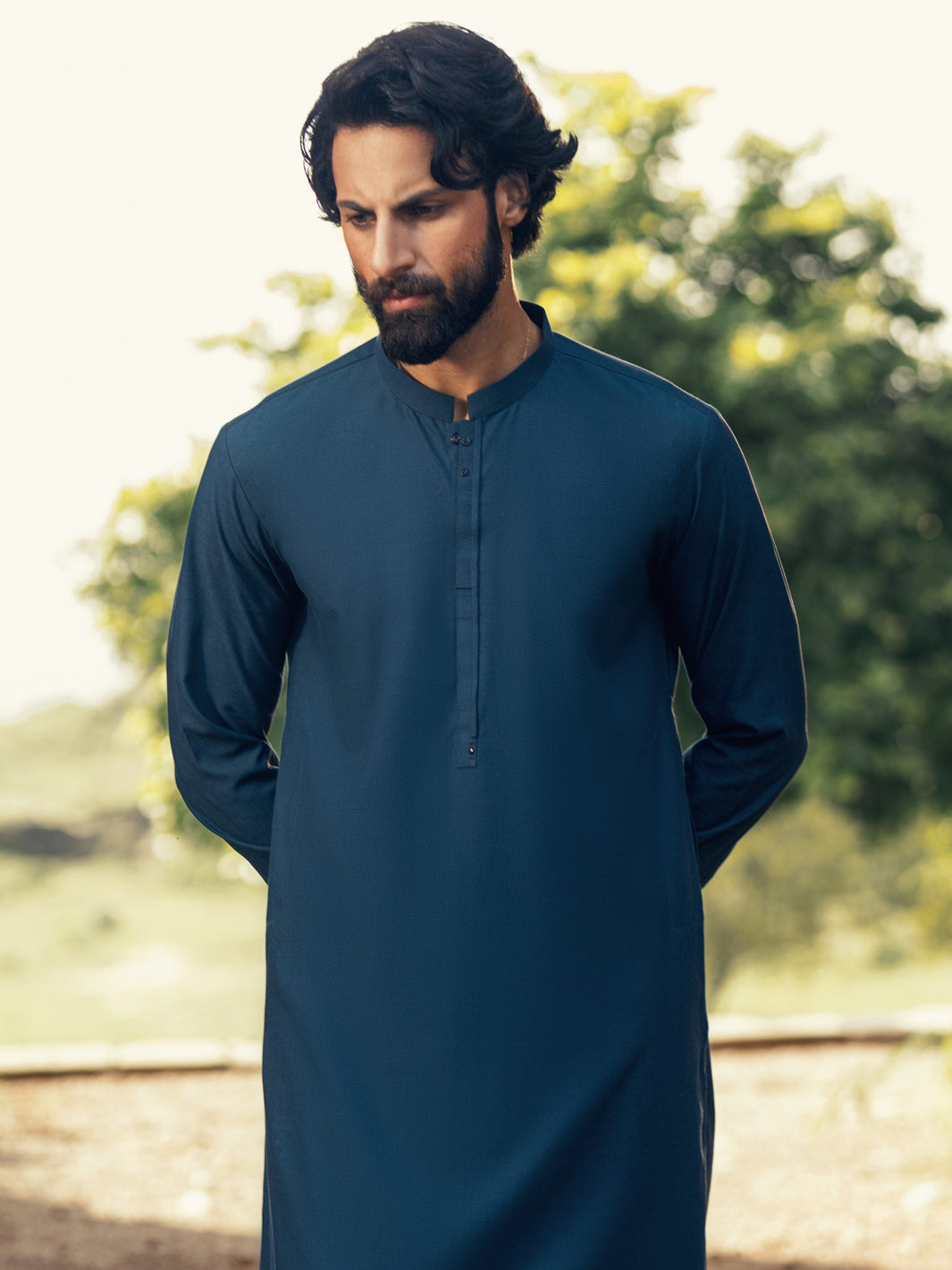 Teal Cut & Sew Kameez Shalwar - AL-KS-3175