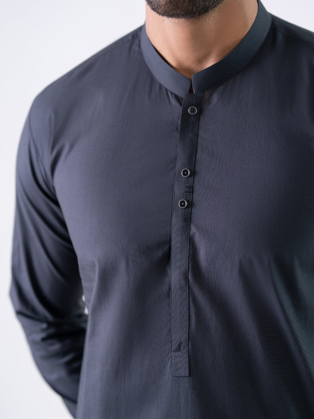 Grey Cotton Cut & Sew Kameez Shalwar - AL-KS-3220