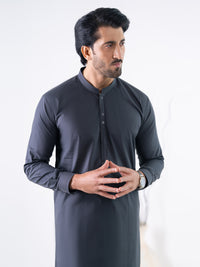 Grey Cotton Cut & Sew Kameez Shalwar - AL-KS-3220