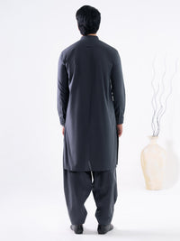 Grey Cotton Cut & Sew Kameez Shalwar - AL-KS-3220