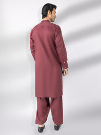 Maroon Blended Kameez Shalwar - AL-KS-3243F