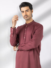 Maroon Blended Kameez Shalwar - AL-KS-3243F