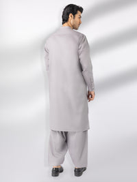 Grey Cotton Kameez Shalwar - AL-KS-3245B