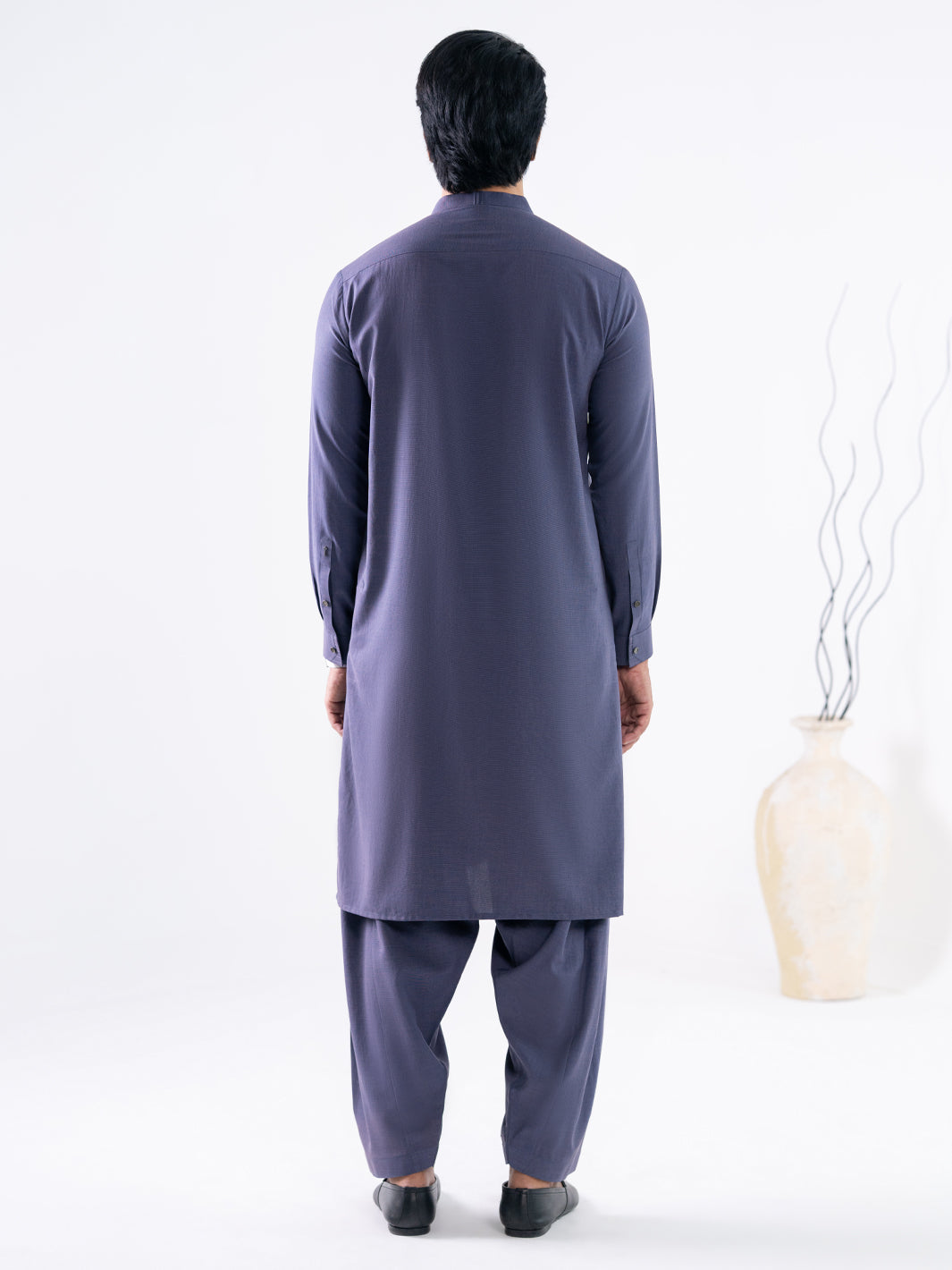 Purple Cut & Sew Kameez Shalwar - AL-KS-3246