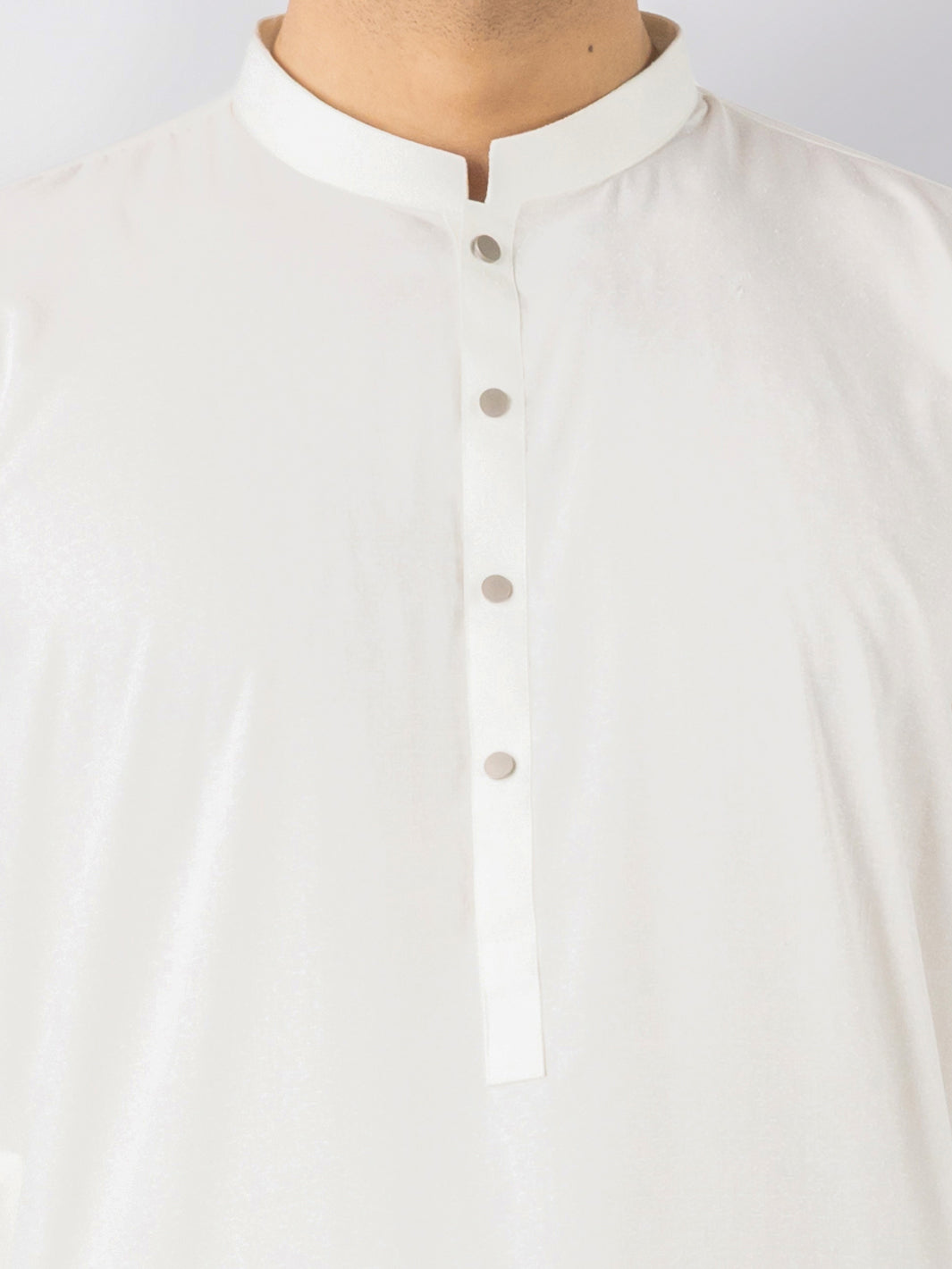 Off White Blended Kameez Shalwar - AL-KS-3247D