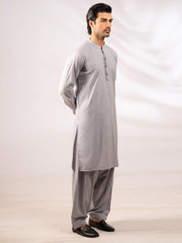 Grey Cut & Sew Kameez Shalwar - AL-KS-3255