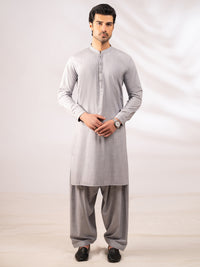 Grey Cut & Sew Kameez Shalwar - AL-KS-3255