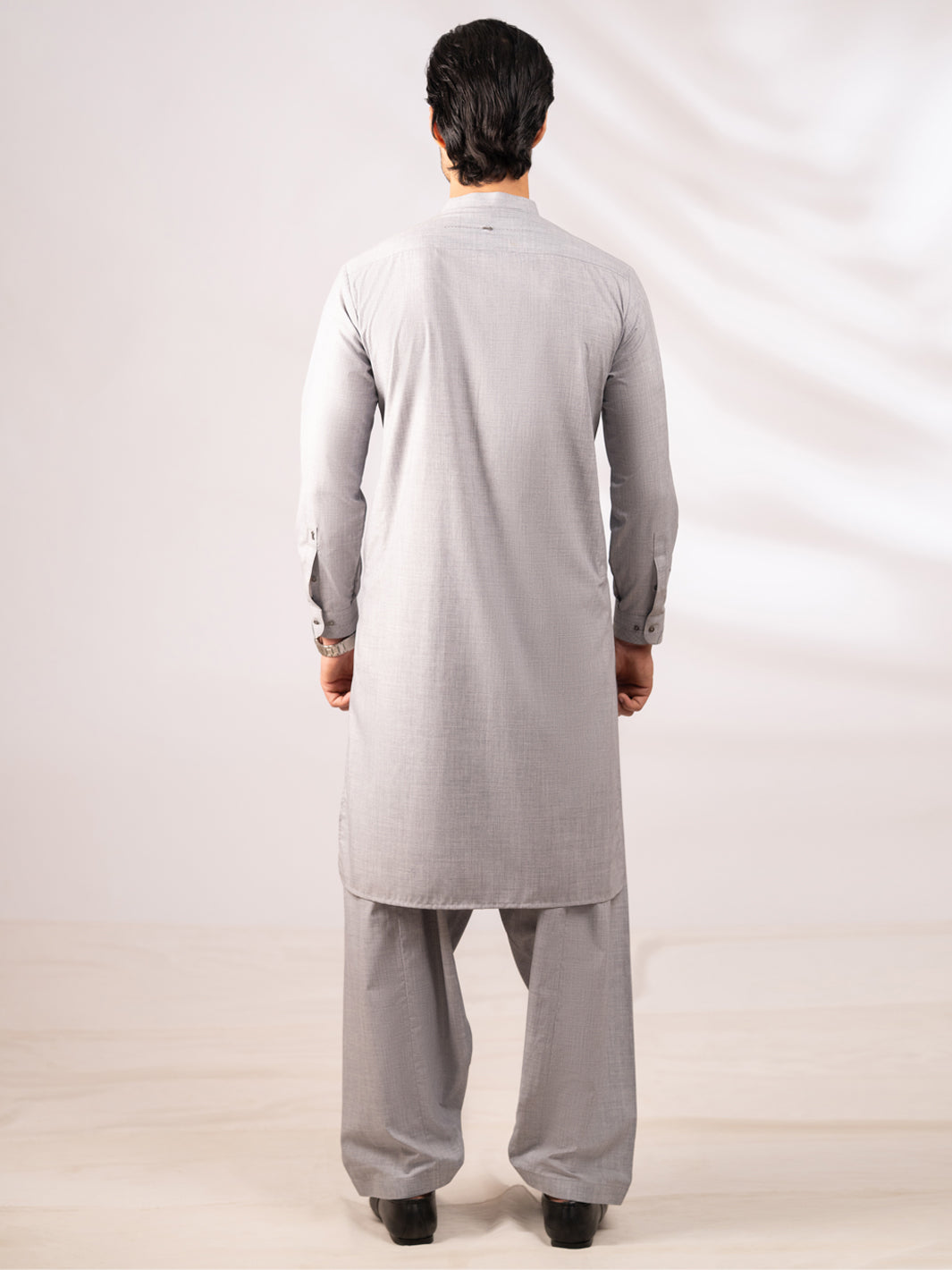 Grey Cut & Sew Kameez Shalwar - AL-KS-3255