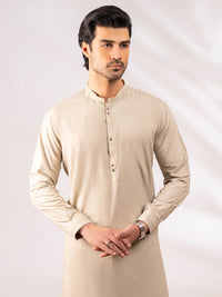 Beige Cut & Sew Kameez Shalwar - AL-KS-3258
