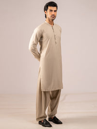 Beige Cut & Sew Kameez Shalwar - AL-KS-3258