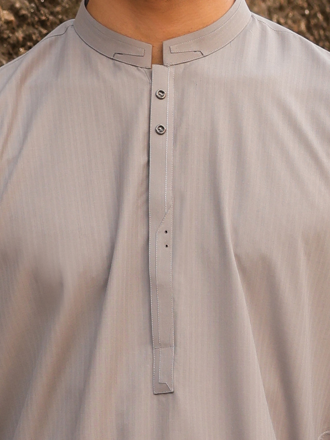 Light Grey Cut & Sew Kameez Shalwar - AL-KS-3270