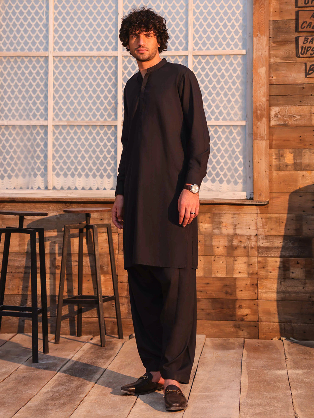 Dark Blue Kameez Shalwar - AL-KS-3271