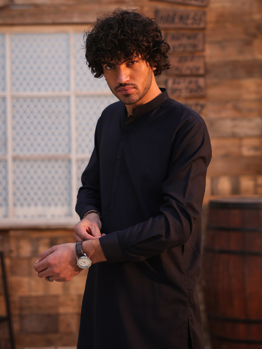 Dark Blue Kameez Shalwar - AL-KS-3271