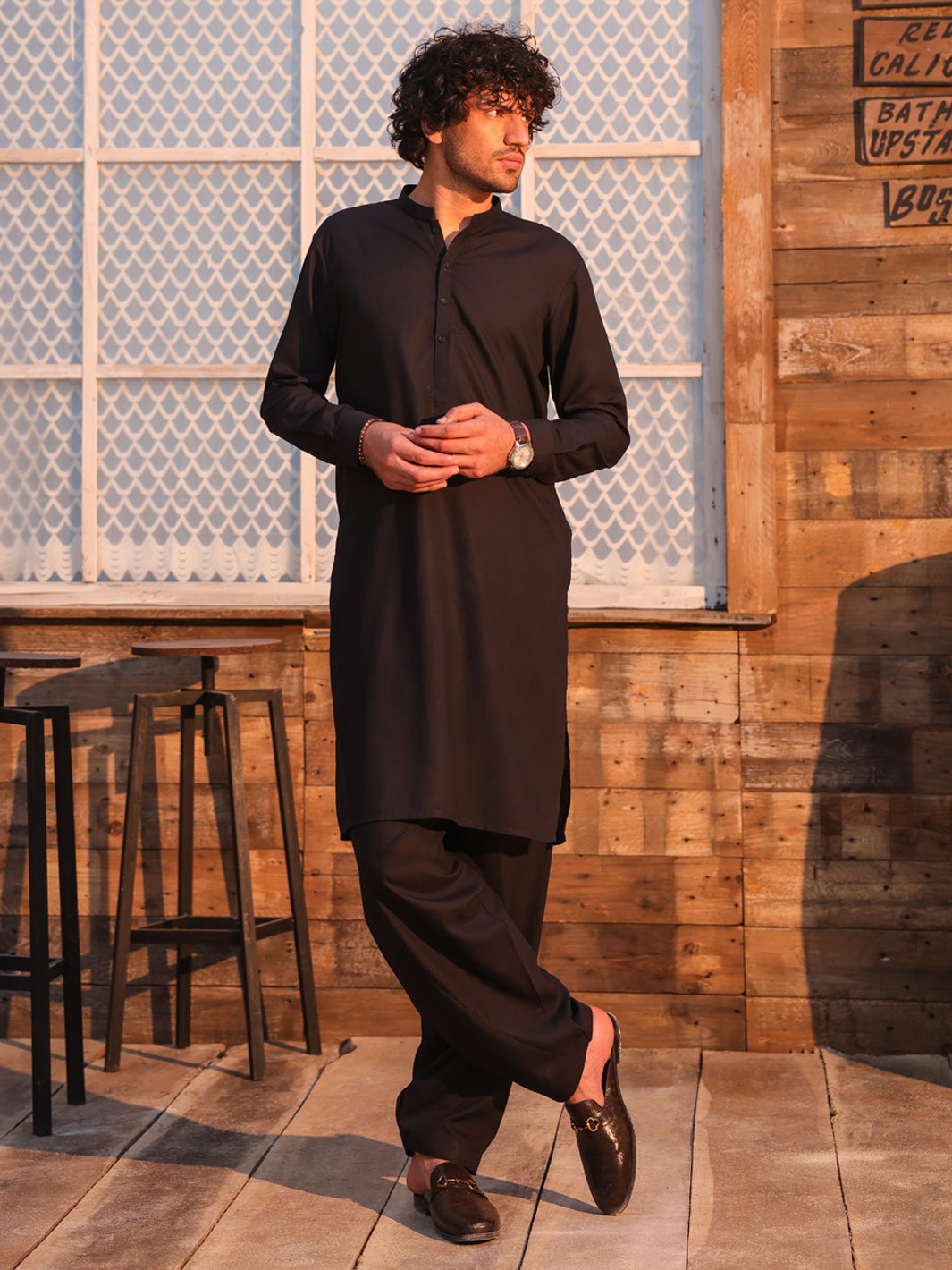 Dark Blue Kameez Shalwar - AL-KS-3271