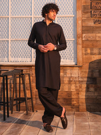 Dark Blue Kameez Shalwar - AL-KS-3271