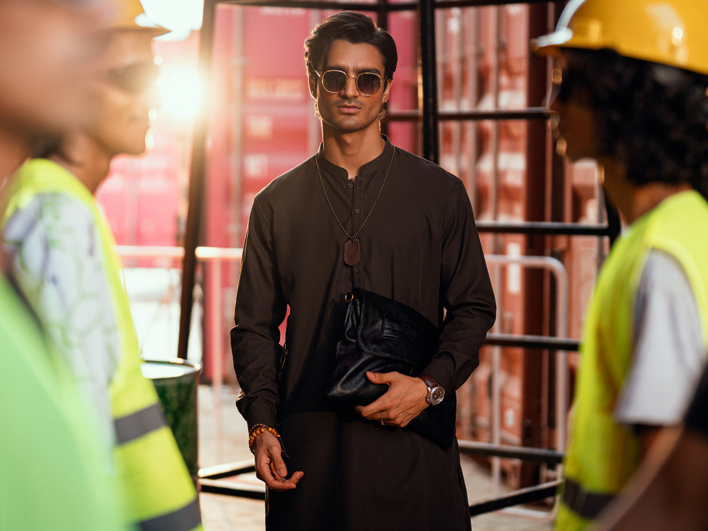 Dark Brown Kameez Shalwar - AL-KS-3272