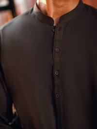 Dark Brown Kameez Shalwar - AL-KS-3272