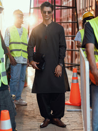 Dark Brown Kameez Shalwar - AL-KS-3272