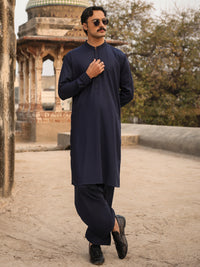 Blue Cut & Sew Kameez Shalwar - AL-KS-3277