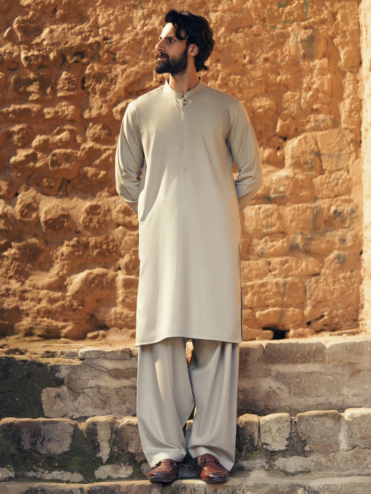 Beige Kameez Shalwar - AL-KS-3284