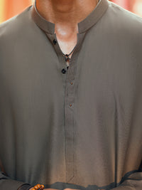 Olive Green Kameez Shalwar - AL-KS-3286