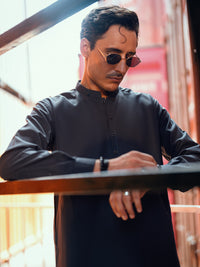 Grey Kameez Shalwar - AL-KS-3287