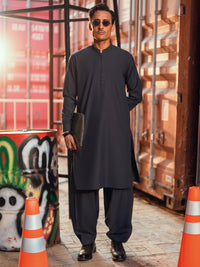 Grey Kameez Shalwar - AL-KS-3287