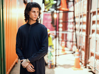 Navy Blue Kameez Shalwar - AL-KS-3288