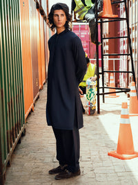 Navy Blue Kameez Shalwar - AL-KS-3288