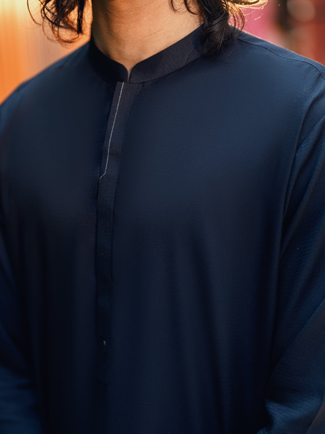 Navy Blue Kameez Shalwar - AL-KS-3288