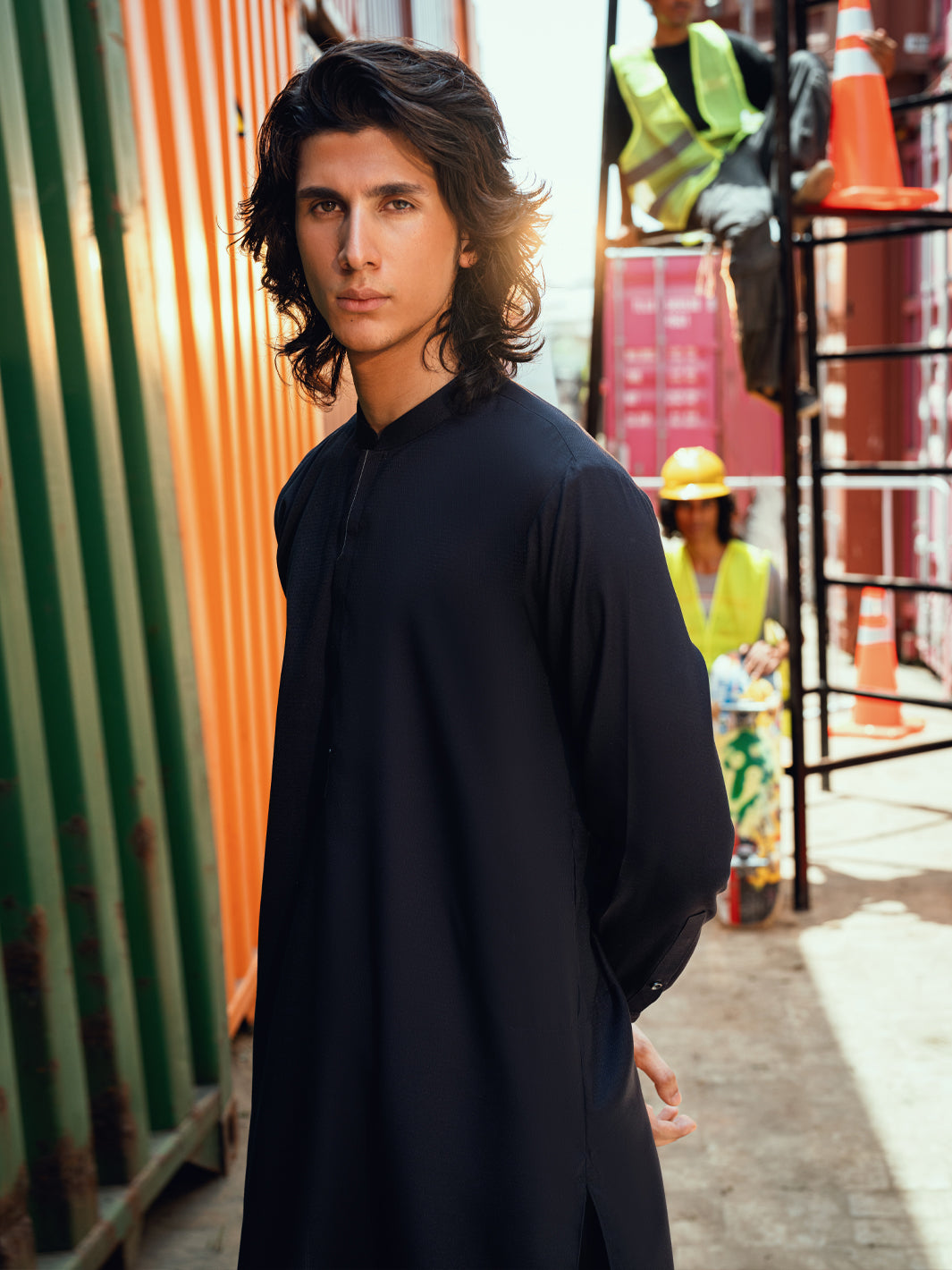 Navy Blue Kameez Shalwar - AL-KS-3288