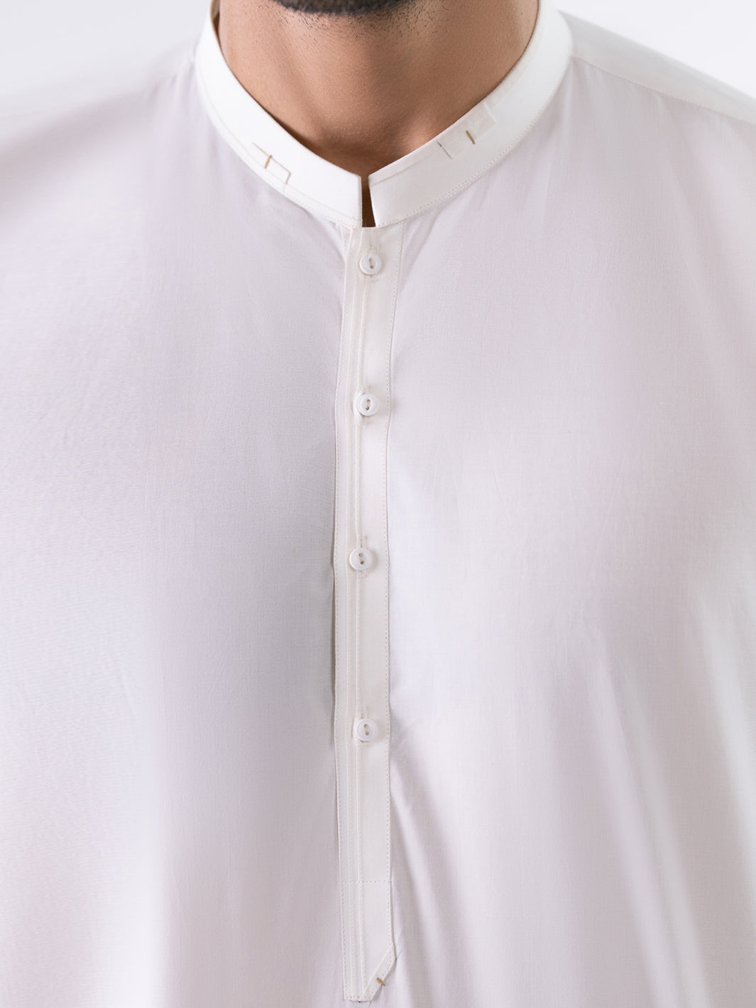 Off White Cotton Cut & Sew Kameez Shalwar - AL-KS-3291