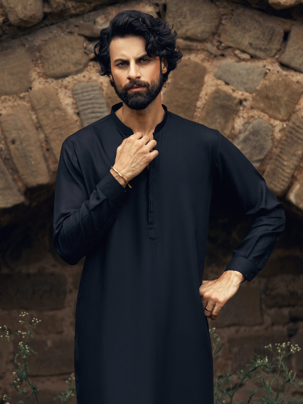 Black Kameez Shalwar - AL-KS-3292