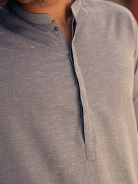 Light Grey Kameez Shalwar - AL-KS-3293