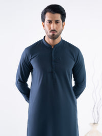Dark Blue Semi-Formal Kameez Shalwar - AL-KS-3297