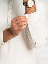 White Cut & Sew Kameez Shalwar - AL-KS-3298A