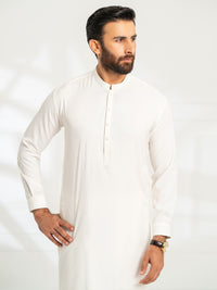 White Cut & Sew Kameez Shalwar - AL-KS-3298A