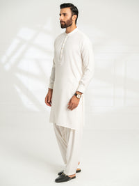 White Cut & Sew Kameez Shalwar - AL-KS-3298A