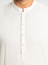 White Cut & Sew Kameez Shalwar - AL-KS-3298