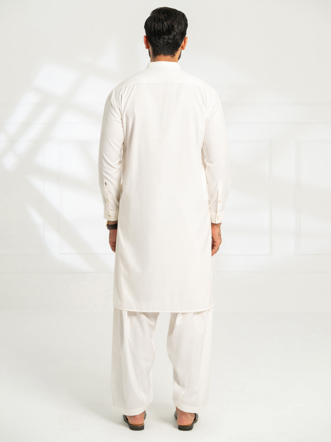 White Cut & Sew Kameez Shalwar - AL-KS-3298