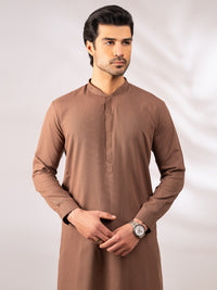 Light Brown Cut & Sew Kameez Shalwar - AL-KS-3301