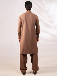 Light Brown Cut & Sew Kameez Shalwar - AL-KS-3301