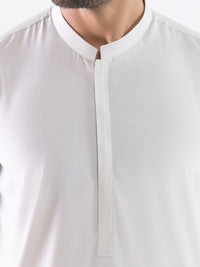 Off White Cut & Sew Kameez Shalwar - AL-KS-3302