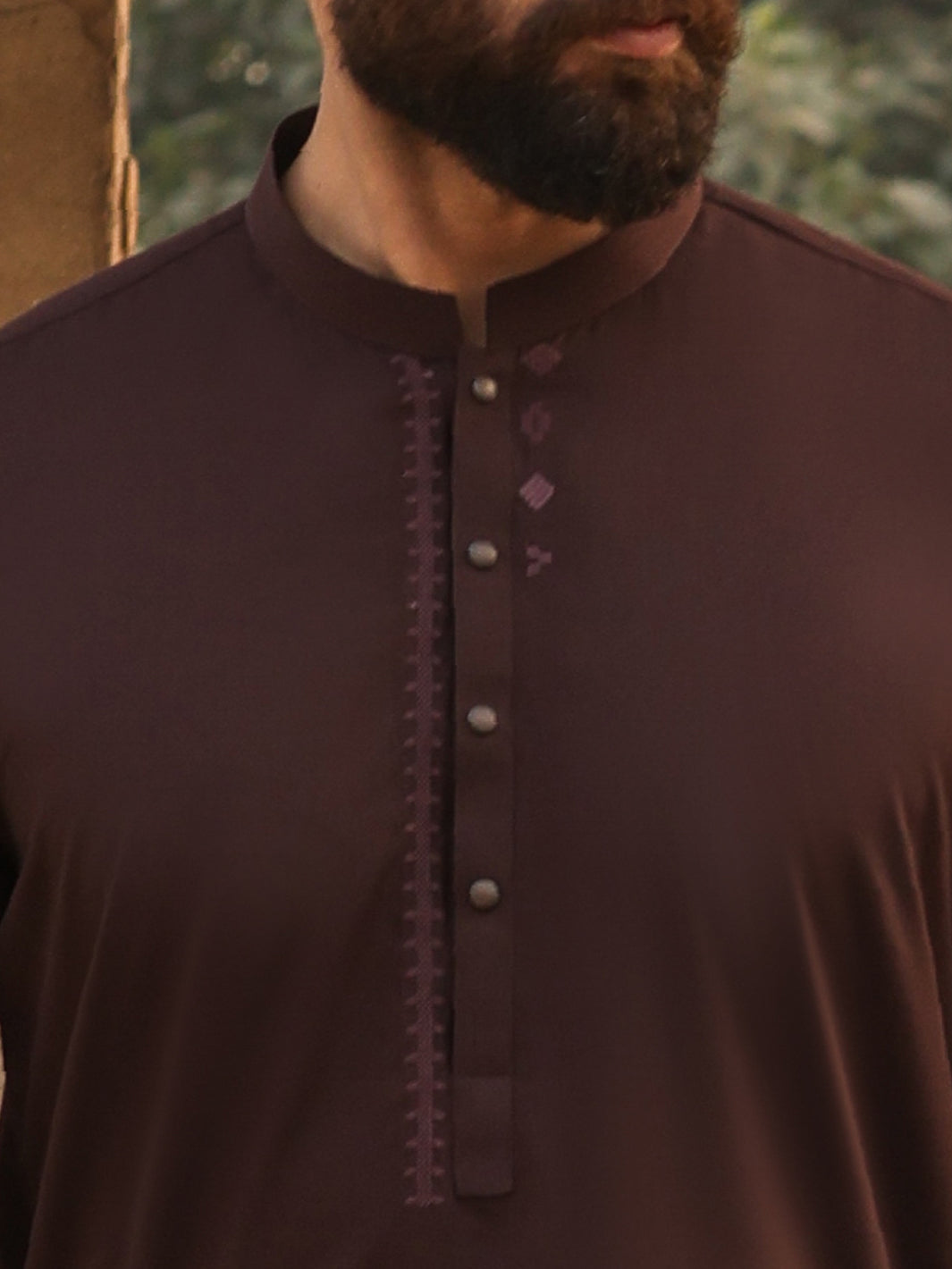 Brown Semi-Formal Kameez Shalwar - AL-KS-3303