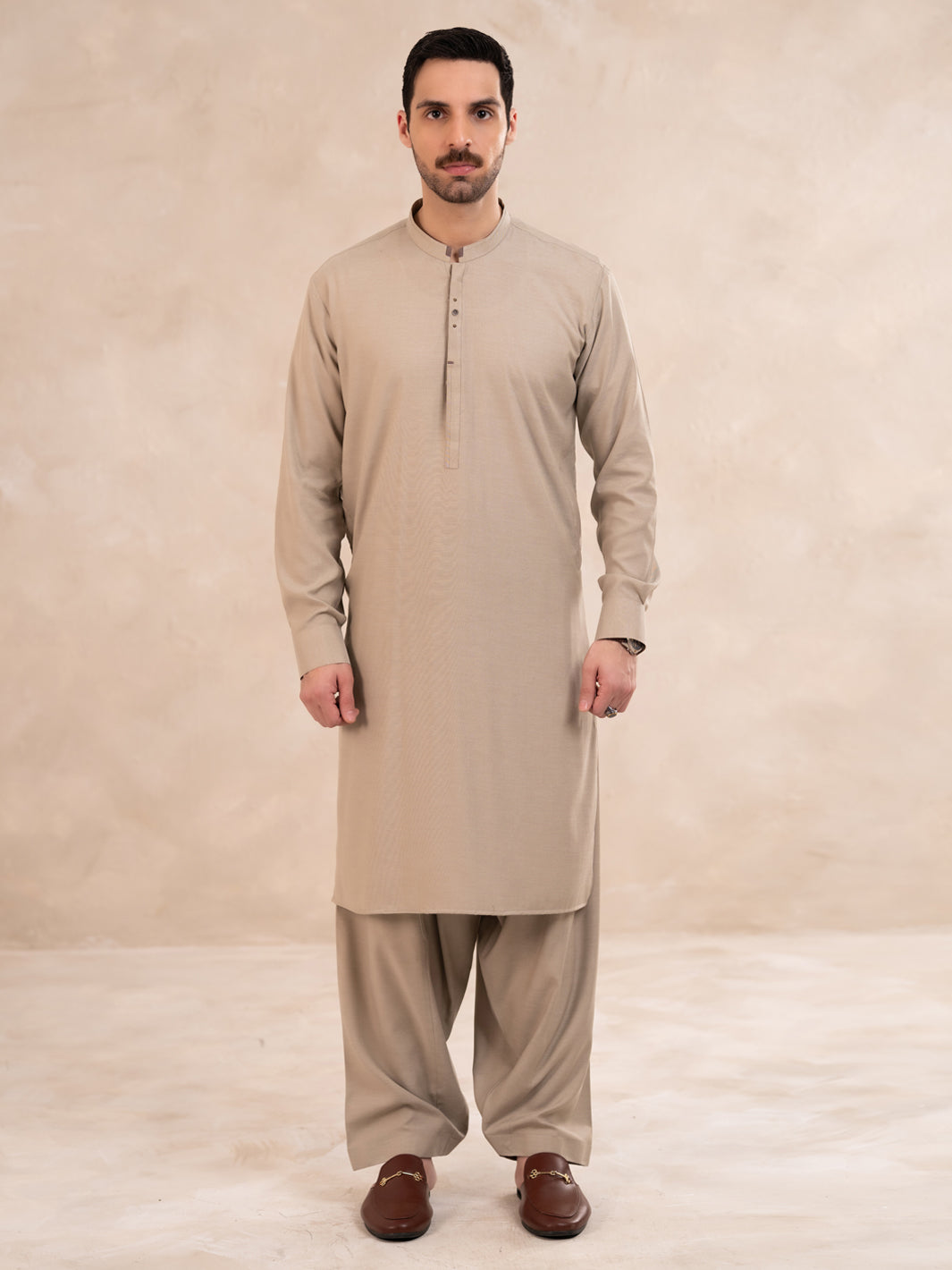 Fawn Cut & Sew Kameez Shalwar  - Men Kameez Shalwar | ALMIRAH
