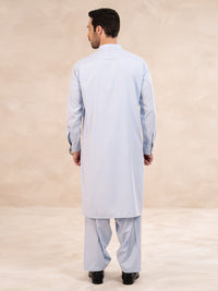 Light Blue Cut & Sew Kameez Shalwar - AL-KS-3305