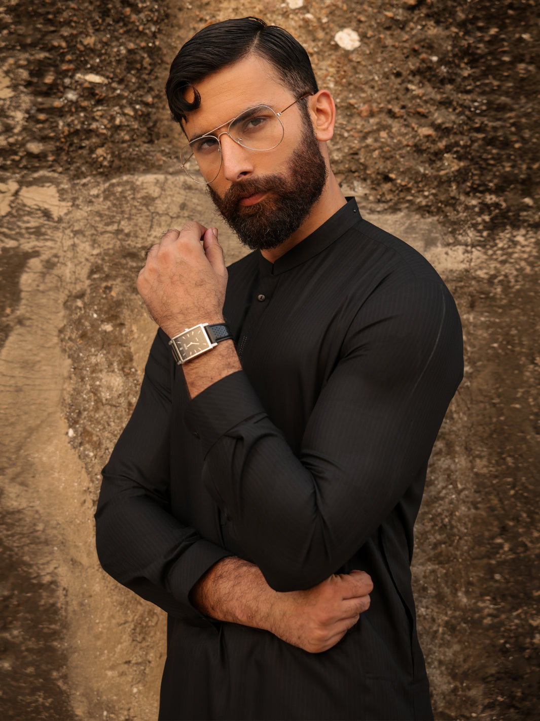 Black Cut & Sew Kameez Shalwar - AL-KS-3306