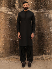 Black Cut & Sew Kameez Shalwar - AL-KS-3306