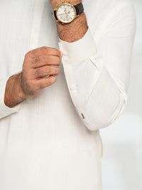 White Cut & Sew Kameez Shalwar - AL-KS-3307